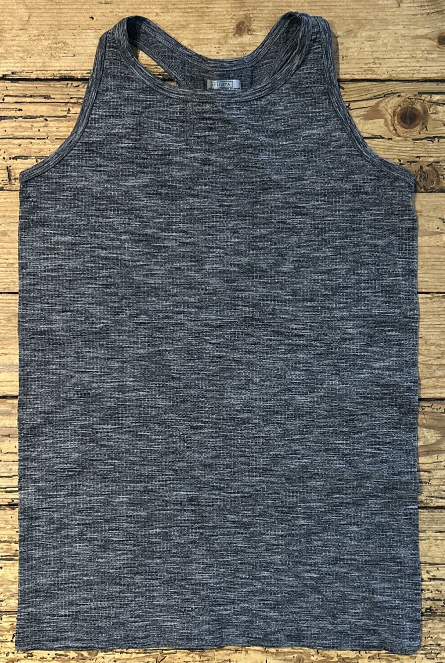 Athleta Women’s Charcoal Gray High Neck Racerback Tank Size M EUC